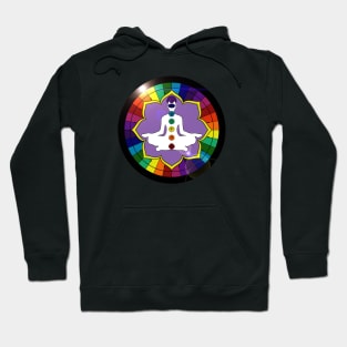 Rainbow Mandala with Man Chakras Hoodie